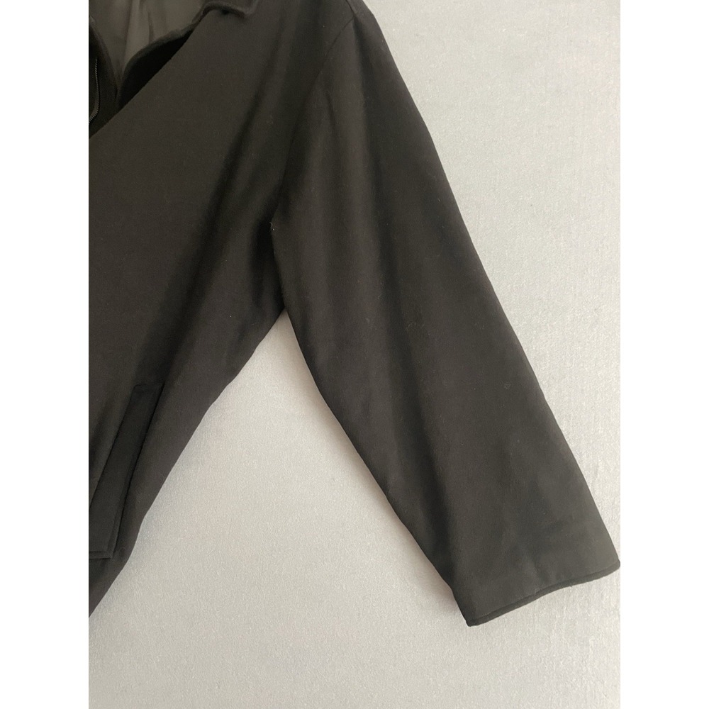 Oak Hill Men 3XLT Coat Black Wool Blend Full Zip Button Classic Jacket 54L/56L - Picture 6 of 12